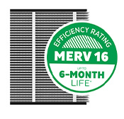 Efficiency Rating MERV 16, 6-month life