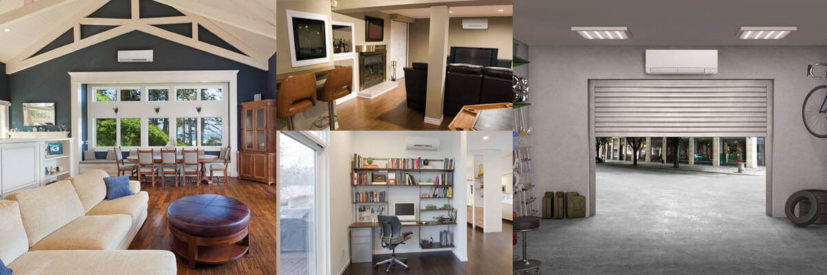 examples of ductless ac in different environments