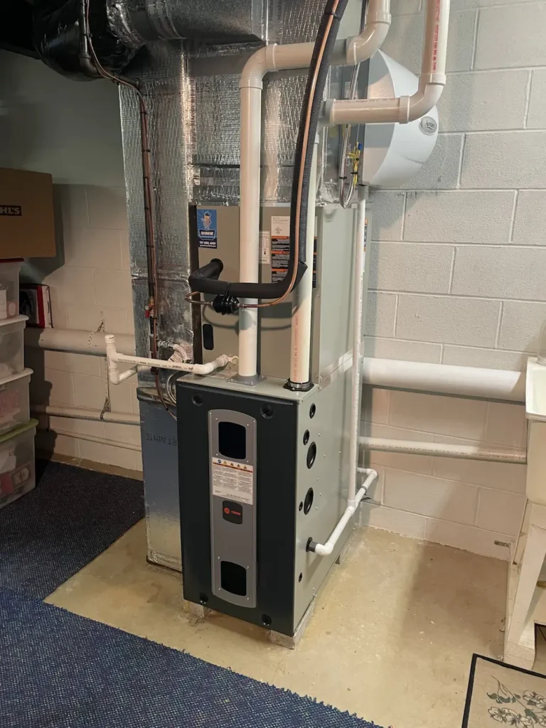 Trane high efficiency furnace installed by Air Comfort Technologies in York, PA