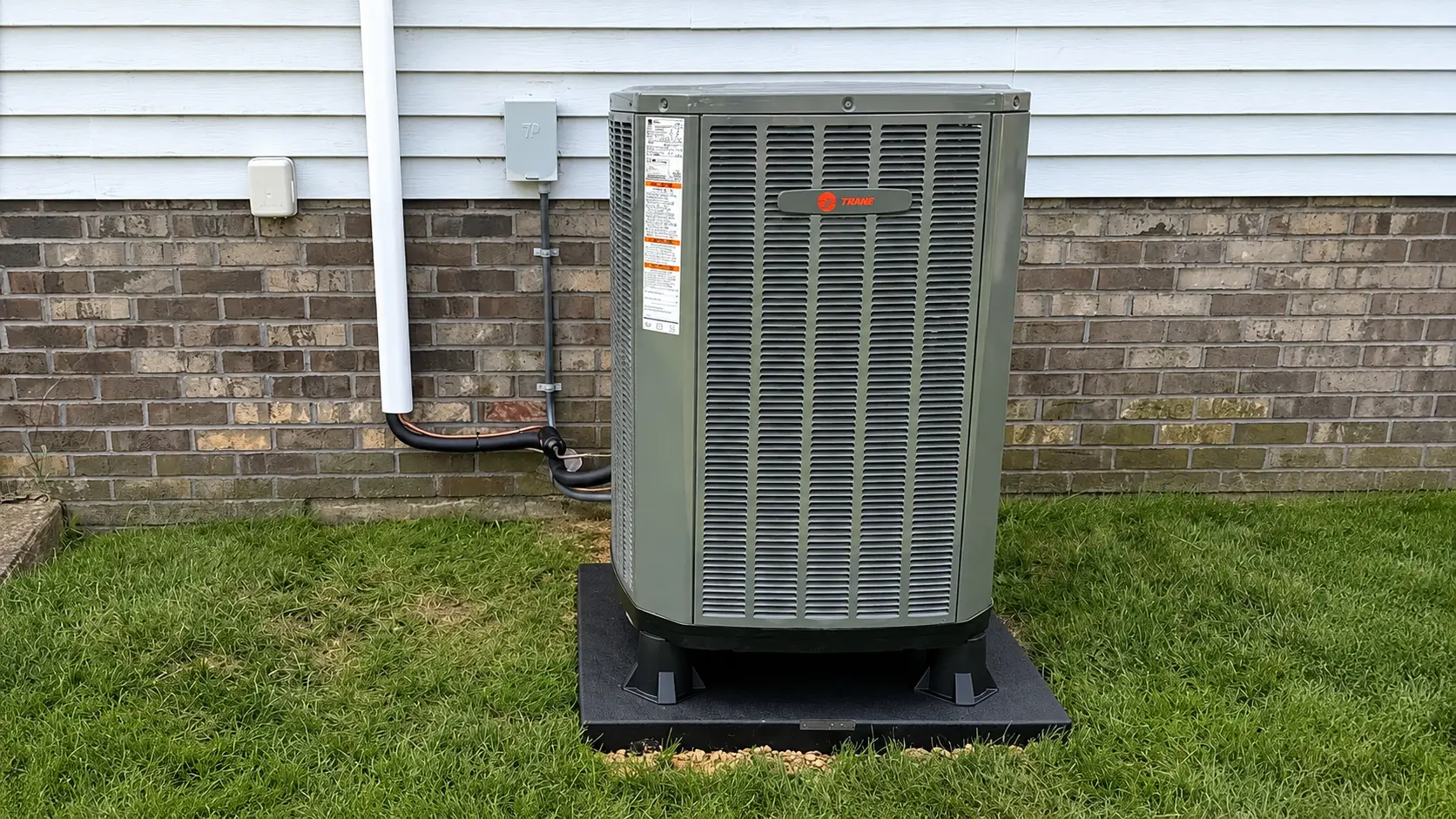 New high-efficiency Trane XV18 variable-speed AC system after replacement in York, PA Air Comfort Technologies